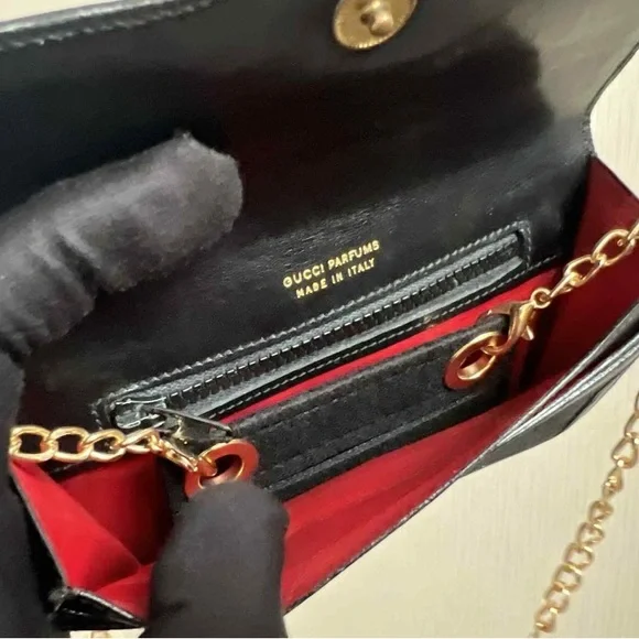 Authentic Vintage Sherry Black Nano Clutch Gucci Crossbody Purse Wallet Bag - Picture 8 of 16